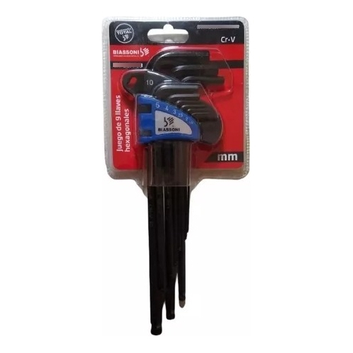 Juego Llaves Allen Biassoni 9 Piezas 997708 De 1,5 A 10mm