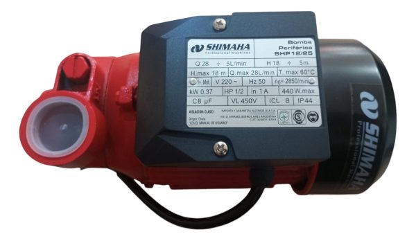 Bomba Periferica Shimaha Shp12/25 1/2 Hp Elevadora Agua 440w - Imagen 2