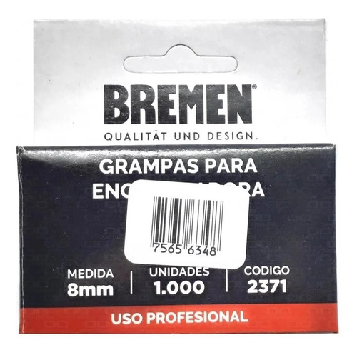 Grapa Grampas Para Engrampadora Bremen 8mm Caja 1000u Trader - Imagen 4