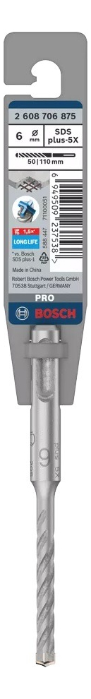 Mecha Sds Plus Bosch 4 Filos 6x110mm Profesional