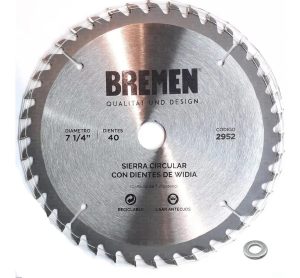 Disco Hoja Sierra Circular Bremen 7  1/4  184mm 40d Bremen