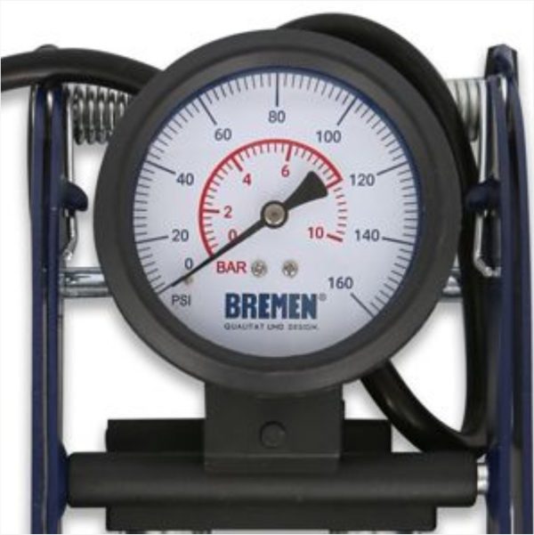Inflador De Pie Para Bicicleta Con Manómetro Bremen(R) 7441 - Imagen 4