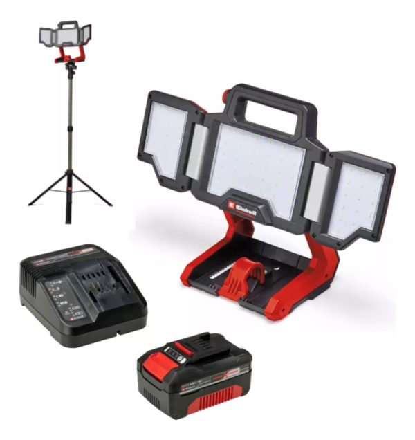 Reflector Led Inalam Tripode Einhell 18v 3000lm + Bateria 4a