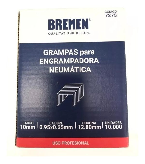Grampa Bremen 7275 Clip 10mm Calibre Ga21 Corona 12.80mm Caja 10000 Unidades - Imagen 4