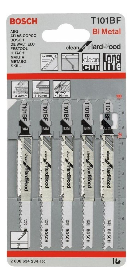 Hoja Sierra Caladora Bosch T101bf Madera Dura X5u - Imagen 3