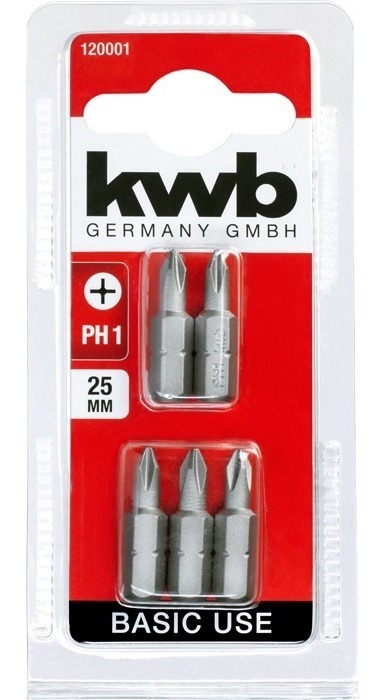 5 Puntas Ph2 Steel 25mm Einhell Kwb Trader