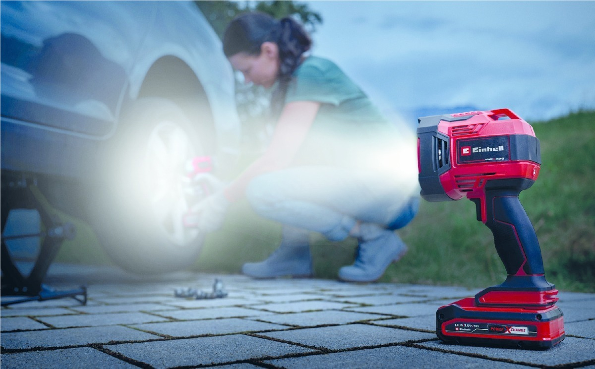 Linterna Lampara Inalámbrica Einhell 2500 Lumenes Te-cl 18/2500 Li Solo Color De La Linterna Rojo Color De La Luz Blanco - Imagen 3