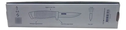 Cuchillo Multiuso Bremen Asado Pesca Camping Cocina 21cm Tr - Imagen 4