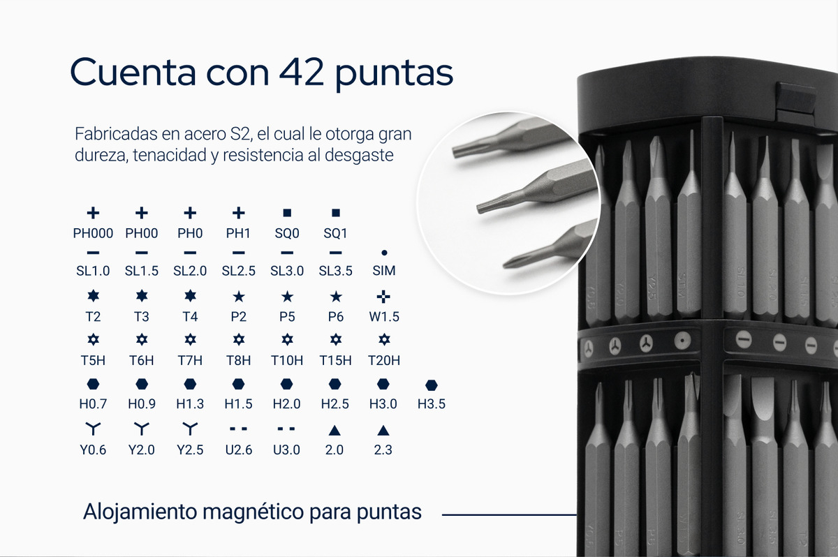 Destornillador De Precision Juego 46 Piezas Bremen Magnetiza - Imagen 6