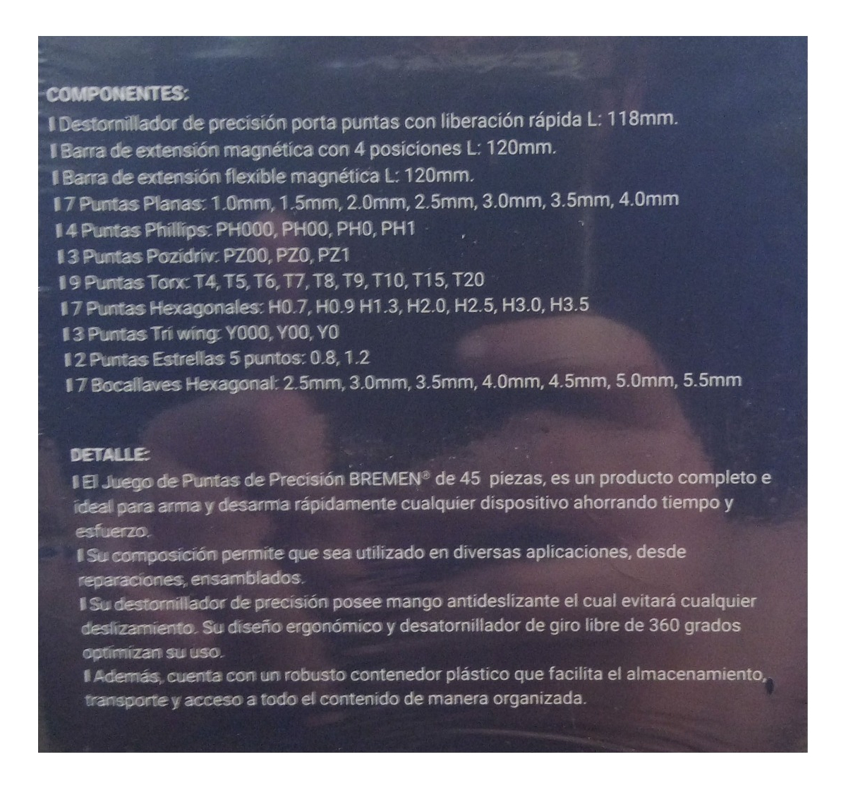 Juego Puntas De Precision Bremen 7784 Electronica Celu 45 Pz - Imagen 4