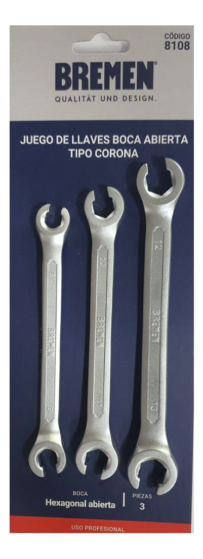 Juego De Llaves Boca Abierta Corona Caño Freno Bremen 8 A 13 - Imagen 2