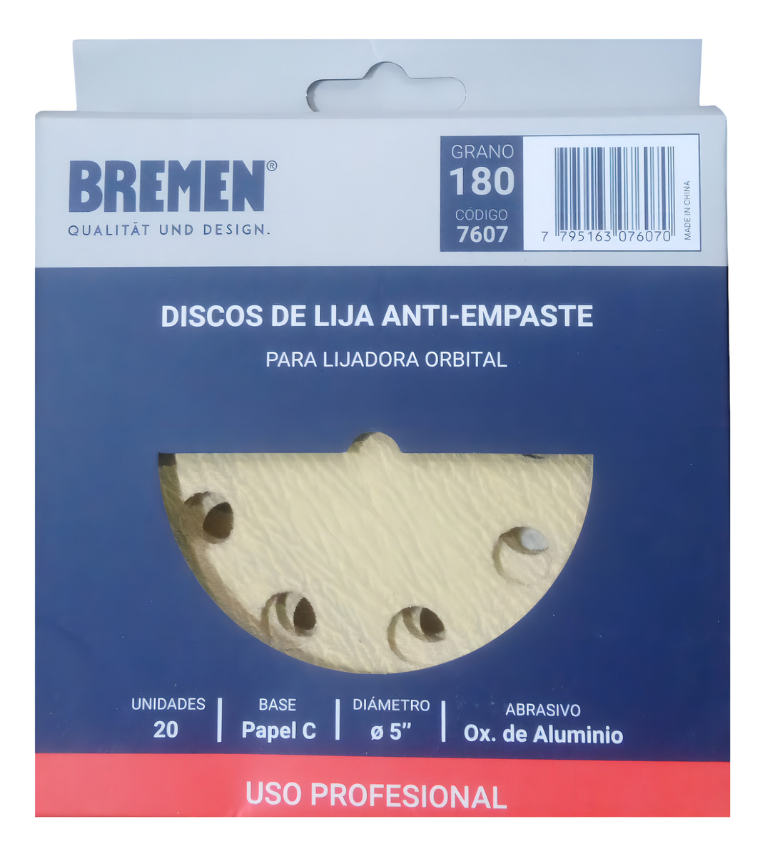 Disco Lija Anti Empaste X 20 Unidades G180 5 PuLG Bremen - Imagen 3
