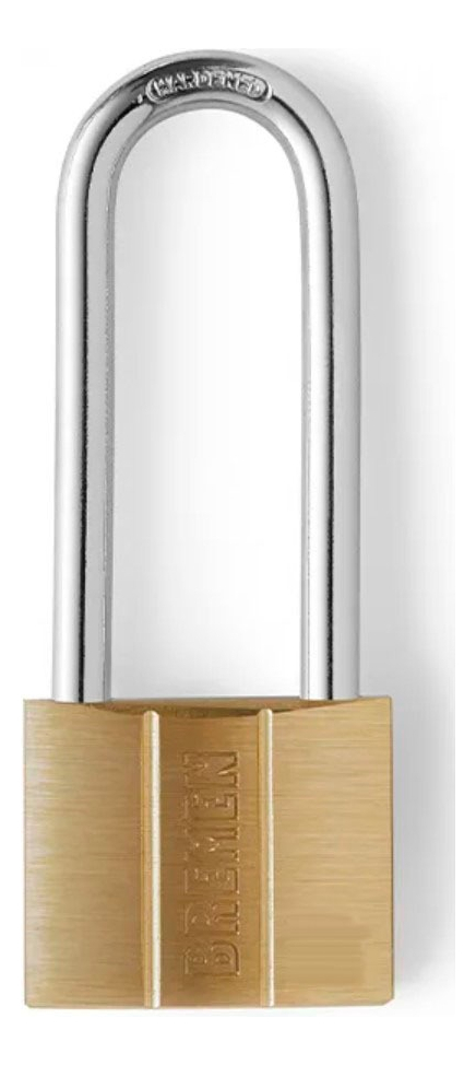 Candado De Bronce Largo 50mm Doble Traba Bremen 7062 - Imagen 2