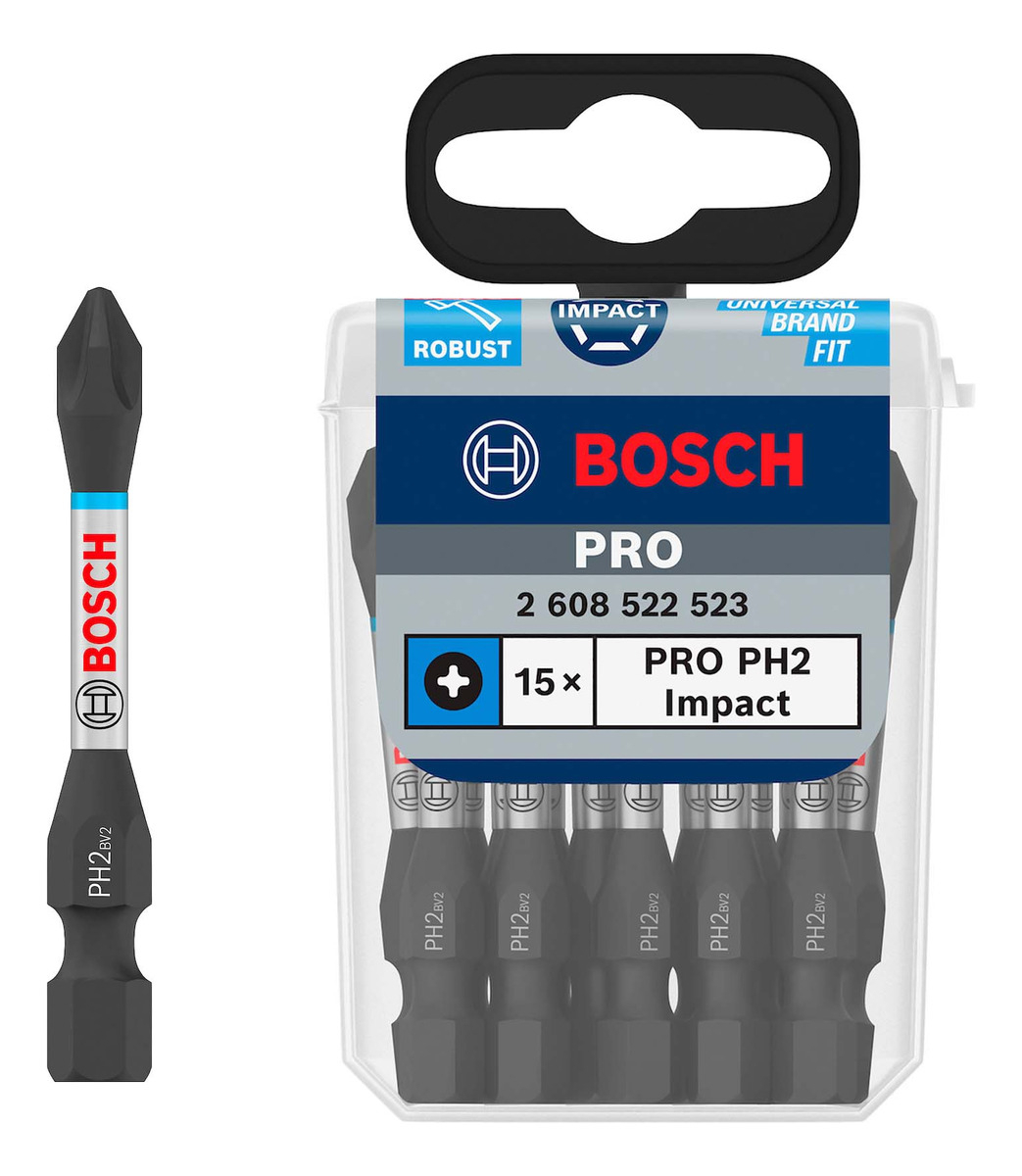 Juego De Brocas Pro Impact Ph2 De 55 Mm, 15 Piezas Bosch - Imagen 3