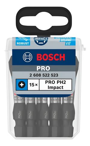 Juego De Brocas Pro Impact Ph2 De 55 Mm, 15 Piezas Bosch
