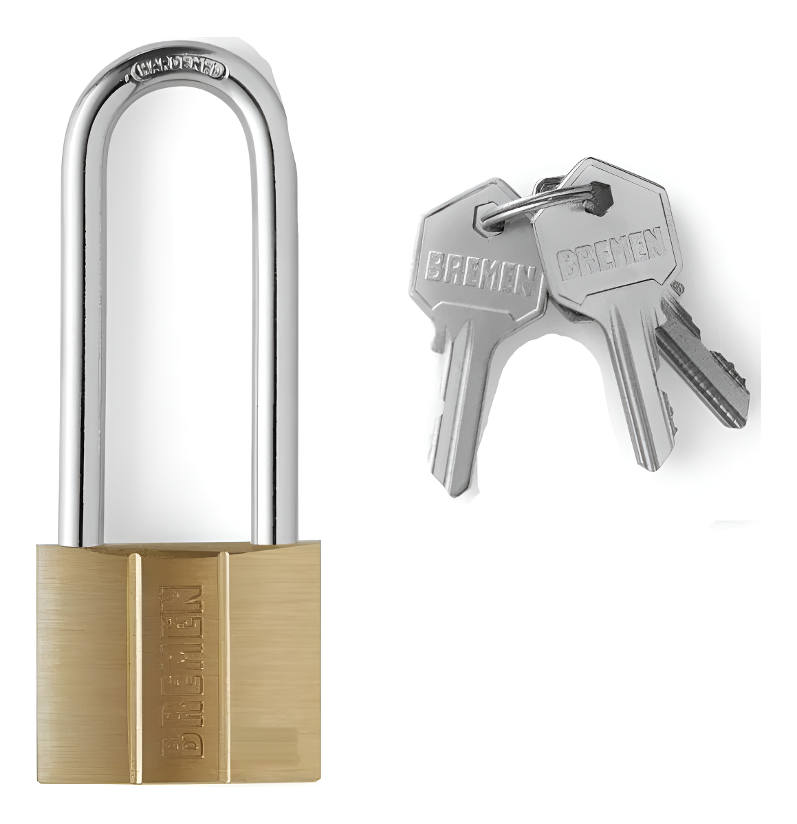 Candado De Bronce Largo 50mm Doble Traba Bremen 7062