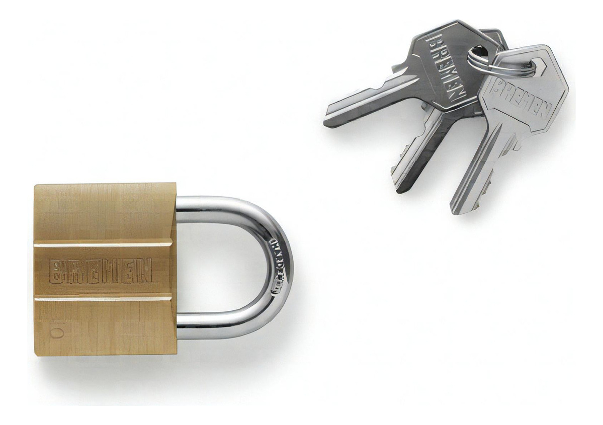 Candado De Bronce Macizo 25 Mm Bremen(R) 7055 Con 3 Llaves - Imagen 2