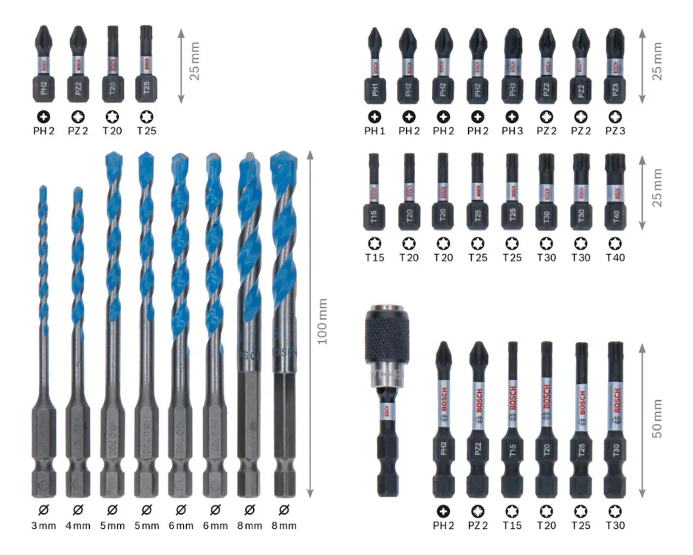 Kit De Puntas Y Mechas. Multicons Con 35 Un. Impact Control - Imagen 2