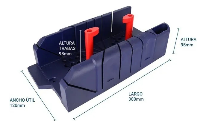Caja Para Ingletes Topes Bremen Con Serrucho Costilla Trader - Imagen 5