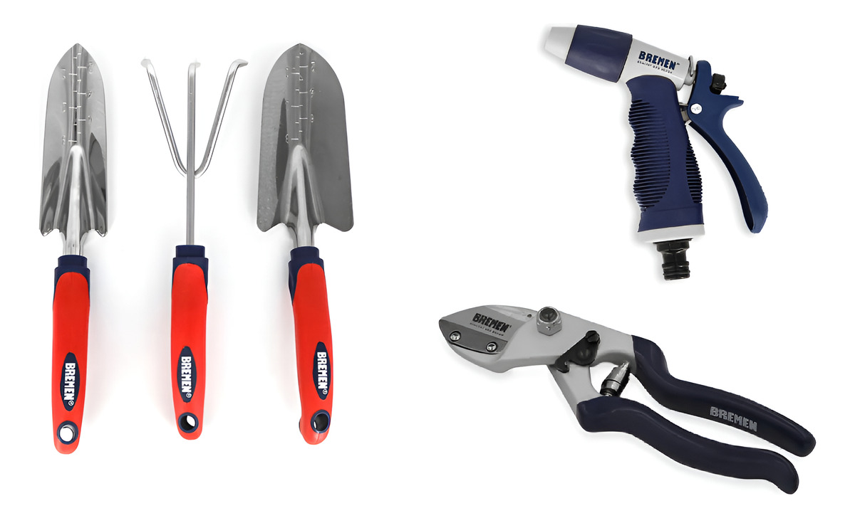 Combo Jardin Bremen Tijera Riego 2 Palas Escardillo - Imagen 2
