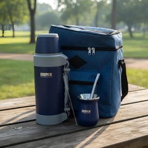 Combo De Mate Termico Acero Inoxidable Bombilla Termo Bolso