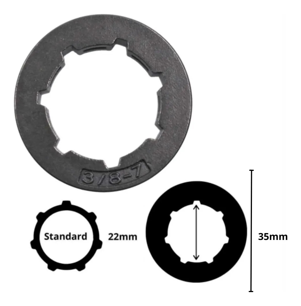 Piñon Anillo Motosierra Paso 3/8'' 7 Dientes Standard - Imagen 2