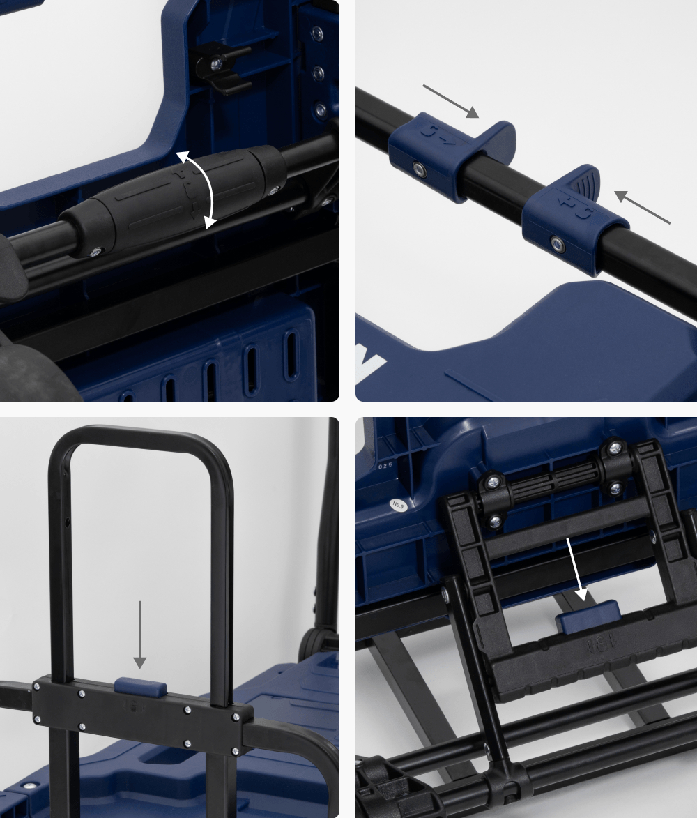 Carro Plegable Carga Horizontal Vertical 150kg Bremen 8640 - Imagen 8