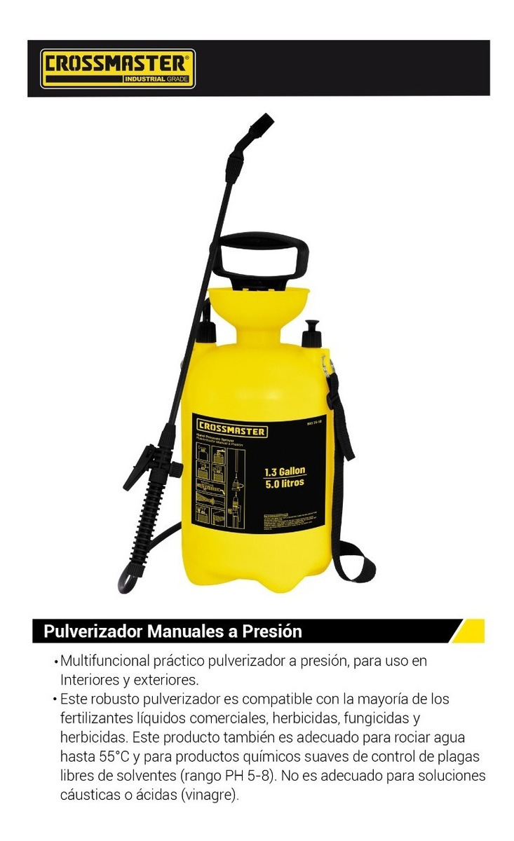 Pulverizador Manual 5 L Crossmaster 9937958 Jardineria - Imagen 4