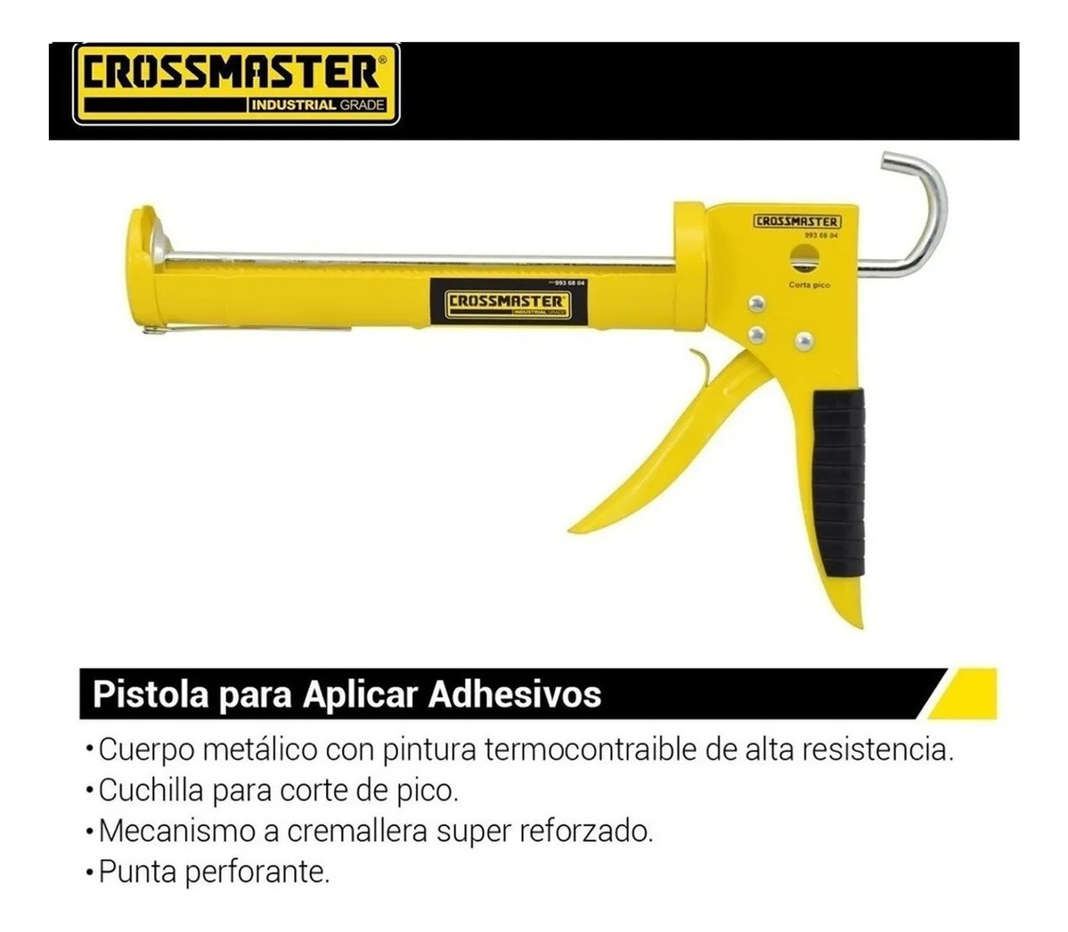 Pistola Aplicadora Cartucho Silicona Crossmater 9936804 - Imagen 2