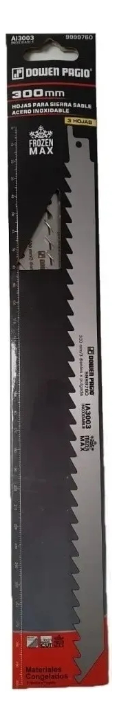 Hojas Sierra Sable Hielo Carne 300mm Acero Inox Dowen Pagio