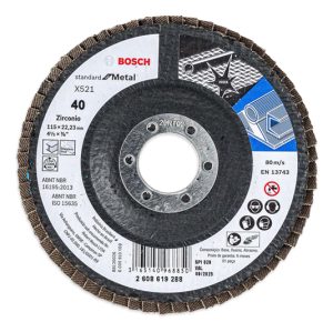 Disco Flap Por Unidad Metal Bosch Zirconio Grano 40 De 115mm