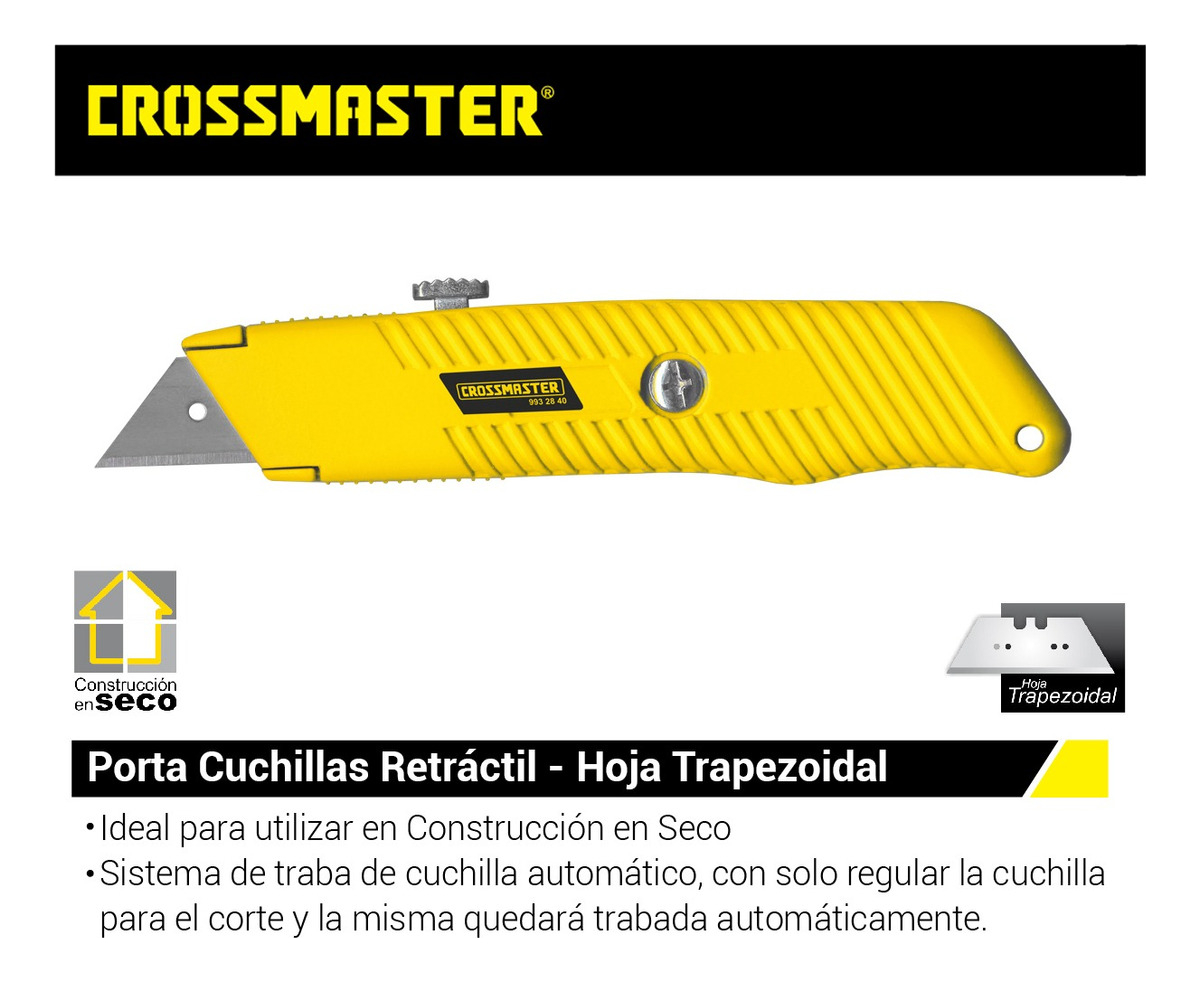 Cutter Porta Cuchilla Retráctil 19mm Crossmaster 9932840 - Imagen 2