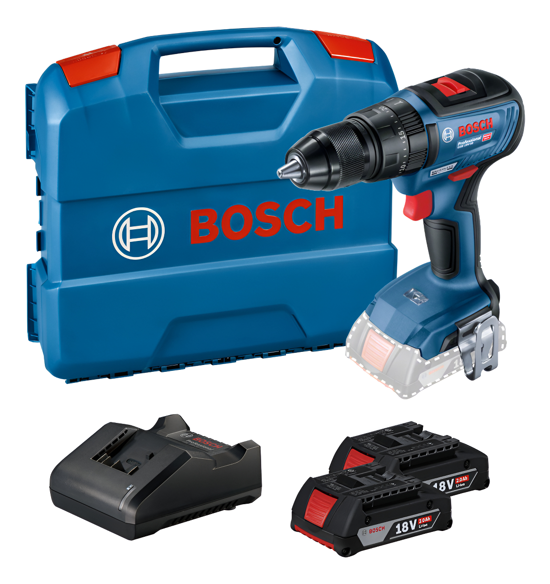 Taladro Percutor Inalmbrico De 13mm Bosch Gsb 18v-50 Trader