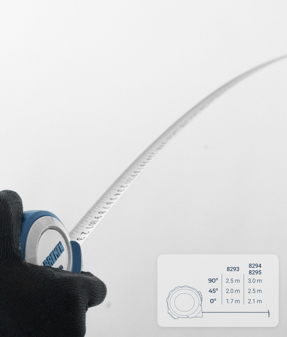 Cinta Métrica Autofrenante 8 Mts Bremen 8295 Doble Lectura - Imagen 6